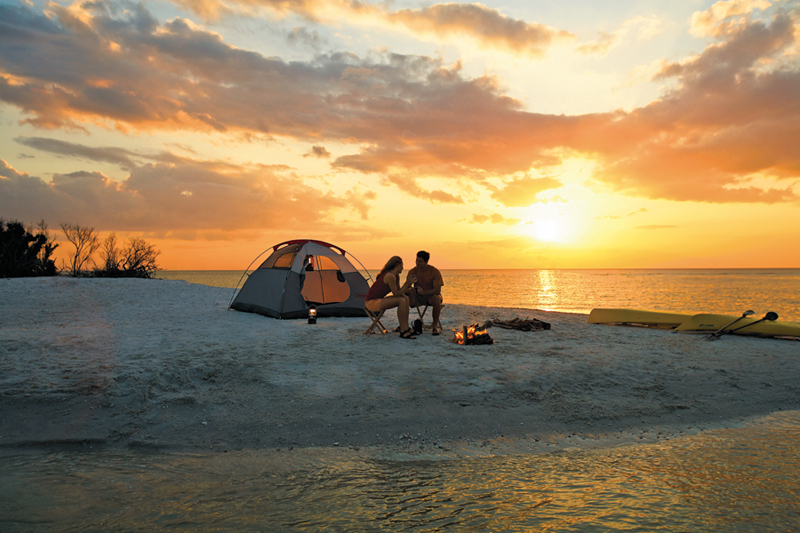 beach camping