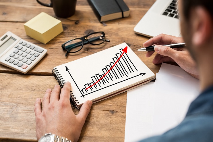 Investing chart arrow